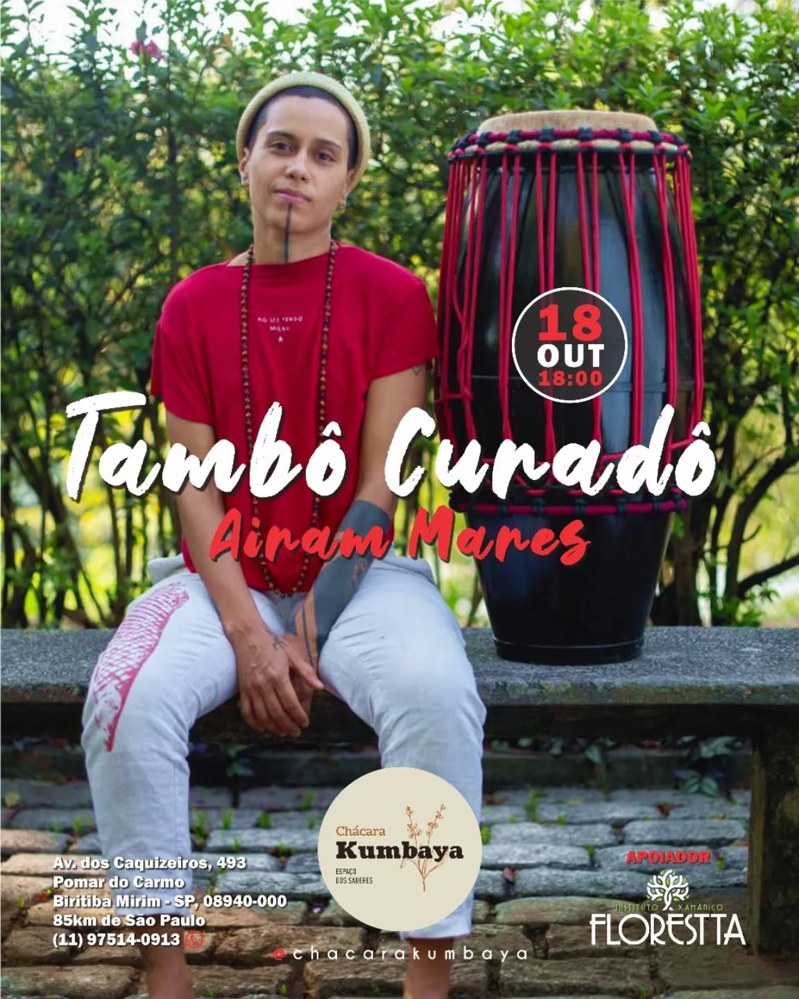 ✨Tambô Curadô–Oficina de Ritmos e Presença ✨
Um encontro em roda para explorar o som do tambor como caminho de conexão e presença.
Através de exercícios rítmicos e práticas simples, vamos despertar a escuta, a coordenação motora e a musicalidade que já existem em cada um de nós.
Não é necessário conhecimento prévio — basta chegar com o coração aberto para compartilhar o ritmo e permitir que o toque do tambor conduza corpo e atenção ao momento presente.
📍 Local: Chácara Kumbaya
📅 Data: 18/10/25 – Horário: 18h
💰 Valor: R$ 125,00
⚠ Vagas Limitadas
📲 Inscrições: Nelson – (11) 9 7514-0913
🪘 Traga seu tambor, se tiver. Caso não tenha, disponibilizaremos instrumentos.
#tambôcuradô #tamborxamânico #rodadetambor #xamanismo #curapelosom #altotiete